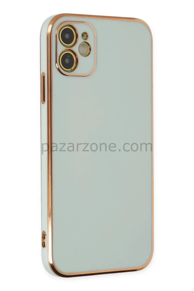 Newface Apple iPhone 12 Kılıf Volet Silikon - Açık Yeşil