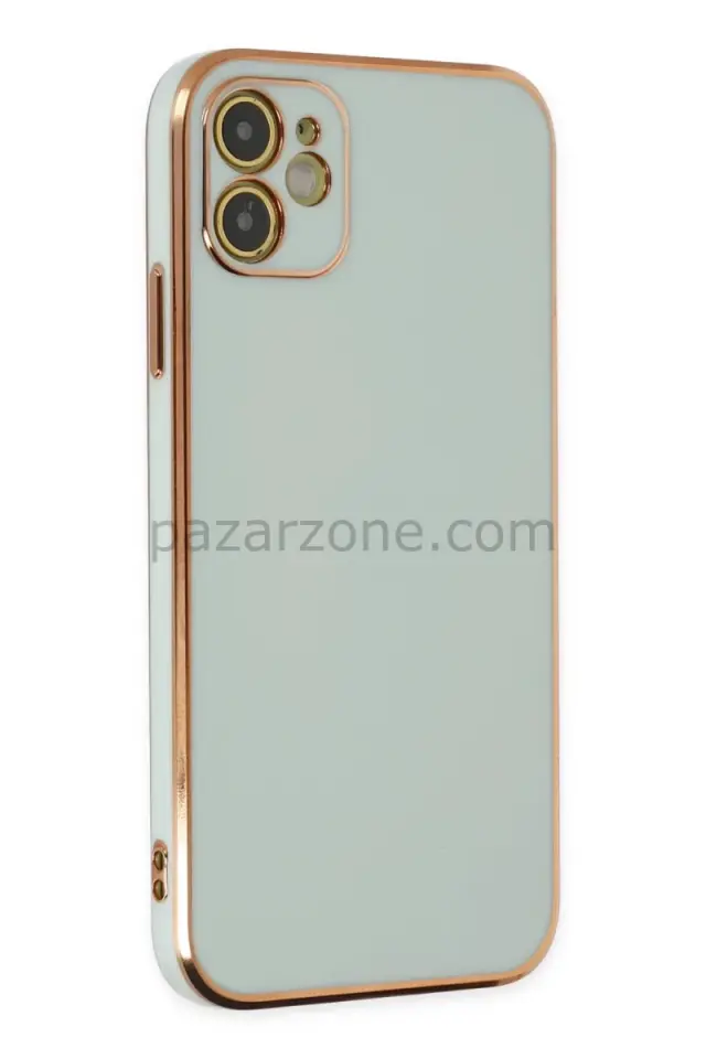 Newface Apple iPhone 12 Kılıf Volet Silikon - Açık Yeşil