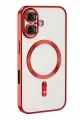 Newface Apple iPhone 16 Kılıf Kross Magneticsafe Kapak - Kırmızı