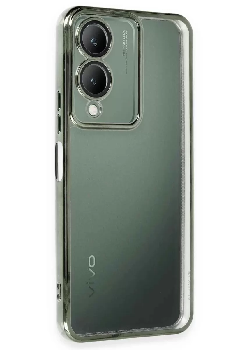 Newface Vivo Y17S Kılıf Razer Lensli Silikon - Yeşil