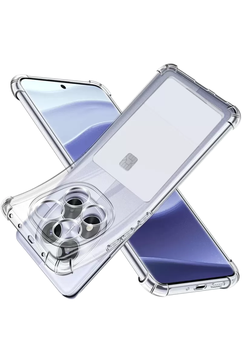 Newface Xiaomi Redmi Note 14 Pro 4G Kılıf Kart Şeffaf Silikon - Şeffaf