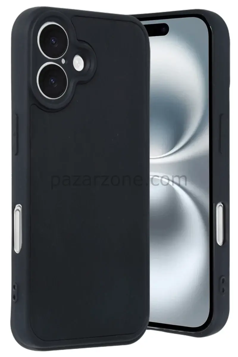 Newface Apple iPhone 16 Kılıf Aras Deri Kapak - Siyah