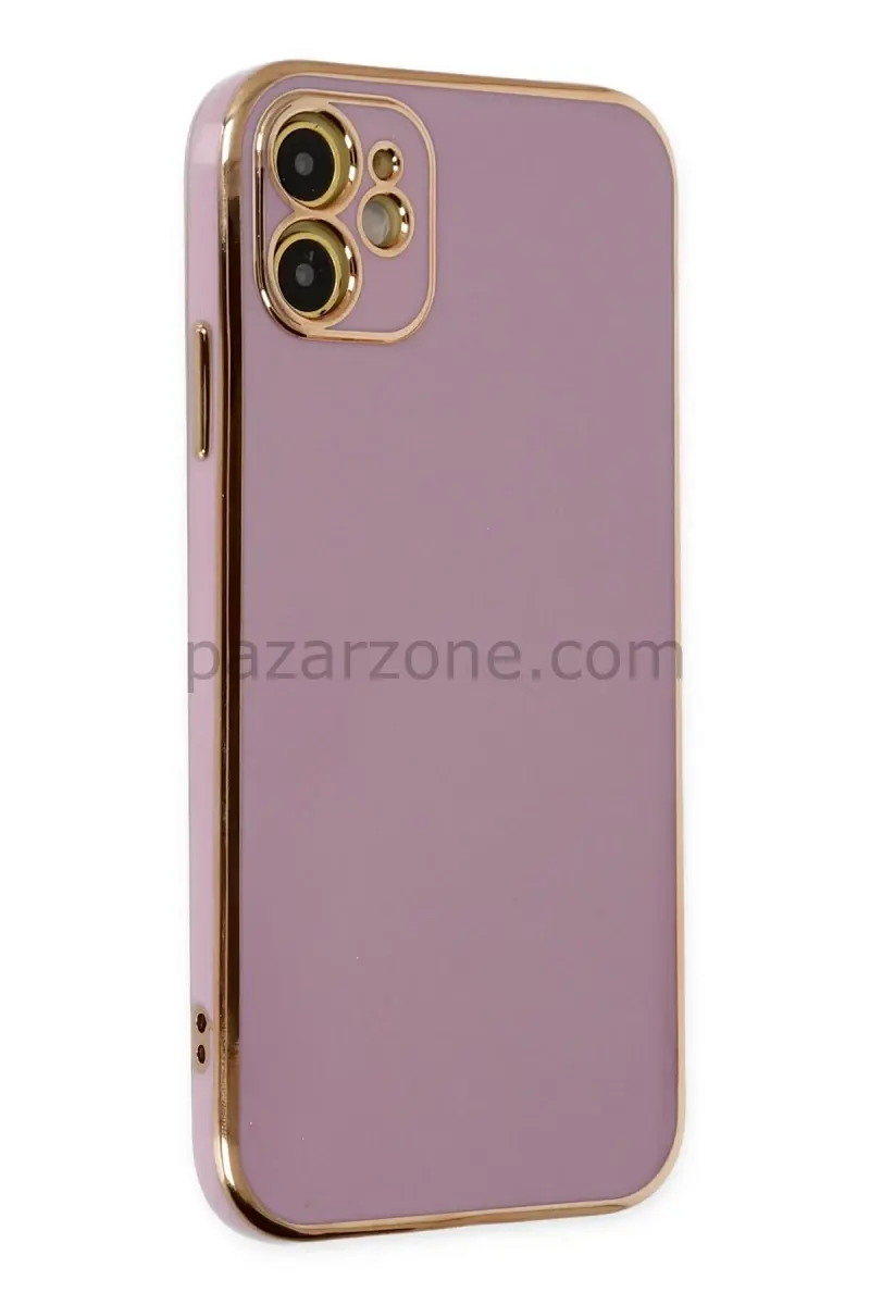 Newface Apple iPhone 12 Kılıf Volet Silikon - Mor