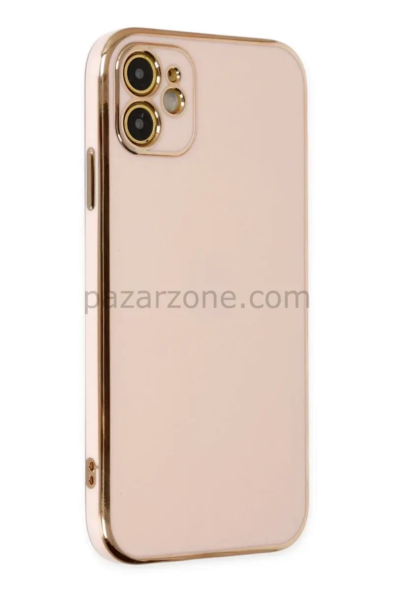 Newface Apple iPhone 12 Kılıf Volet Silikon - Pembe