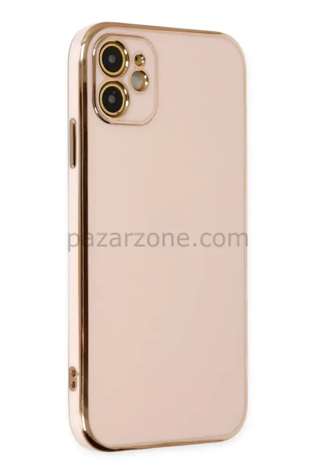 Newface Apple iPhone 12 Kılıf Volet Silikon - Pembe