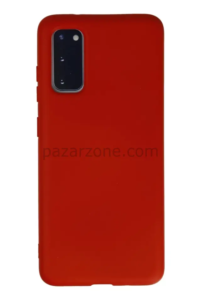 Newface Samsung Galaxy S20 Kılıf Nano içi Kadife Silikon - Kırmızı