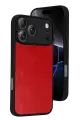 Newface Apple iPhone 17 Pro Aras Deri Kapak - Kırmızı
