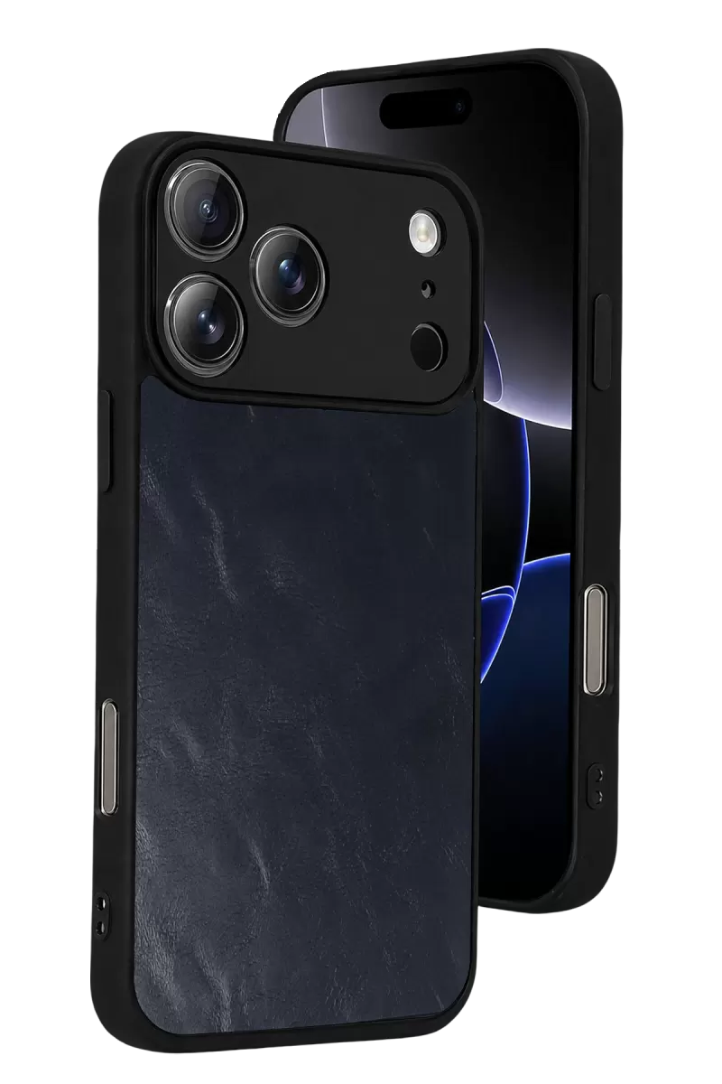 Newface Apple iPhone 17 Pro Aras Deri Kapak - Lacivert