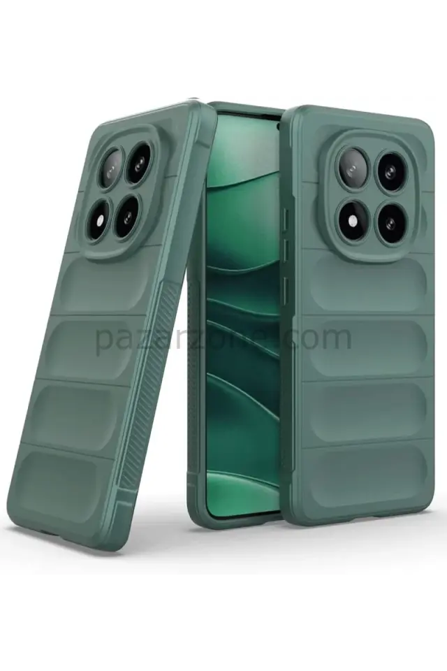 Newface Xiaomi Redmi Note 14 Pro 4G Kılıf Optimum Silikon - Koyu Yeşil