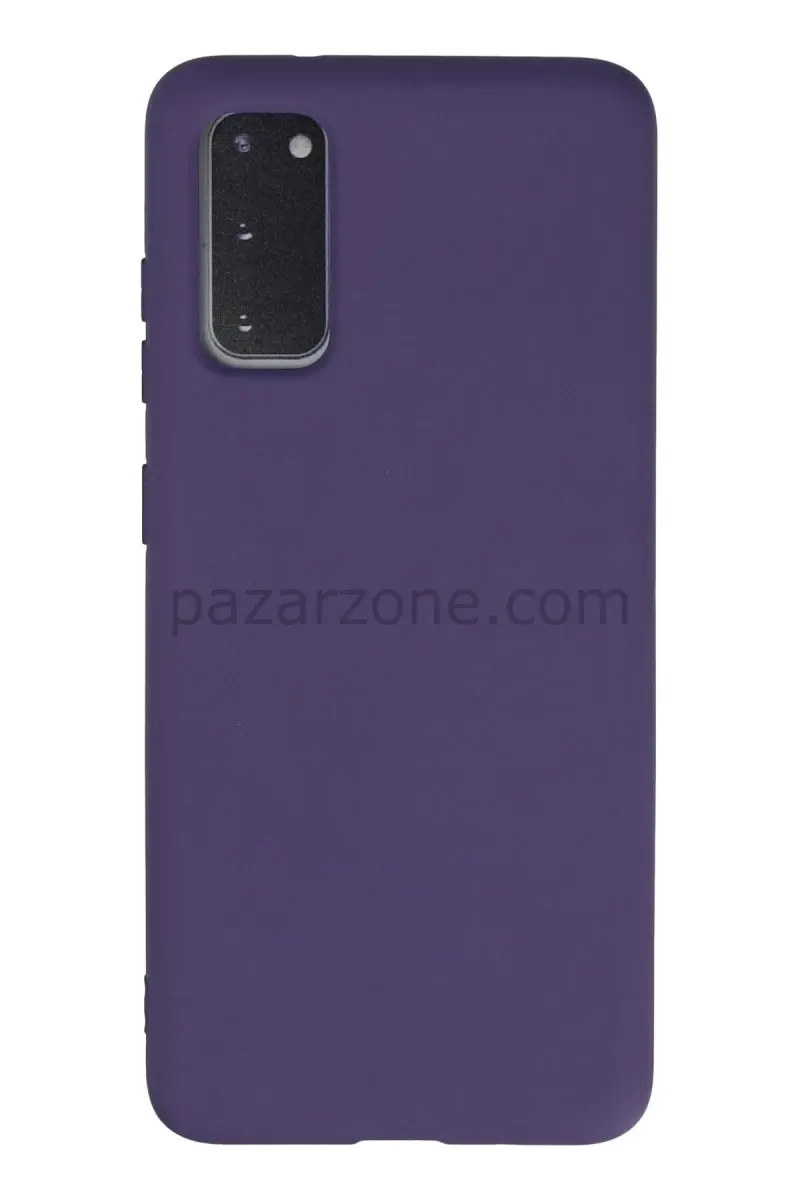 Newface Samsung Galaxy S20 Kılıf Nano içi Kadife Silikon - Mor