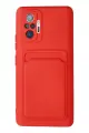 Newface Xiaomi Redmi Note 10 Pro Kılıf Kelvin Kartvizitli Silikon - Kırmızı
