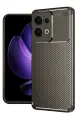 Newface Oppo Reno 13 Pro Kılıf Auto Focus Karbon Kapak - Kahverengi