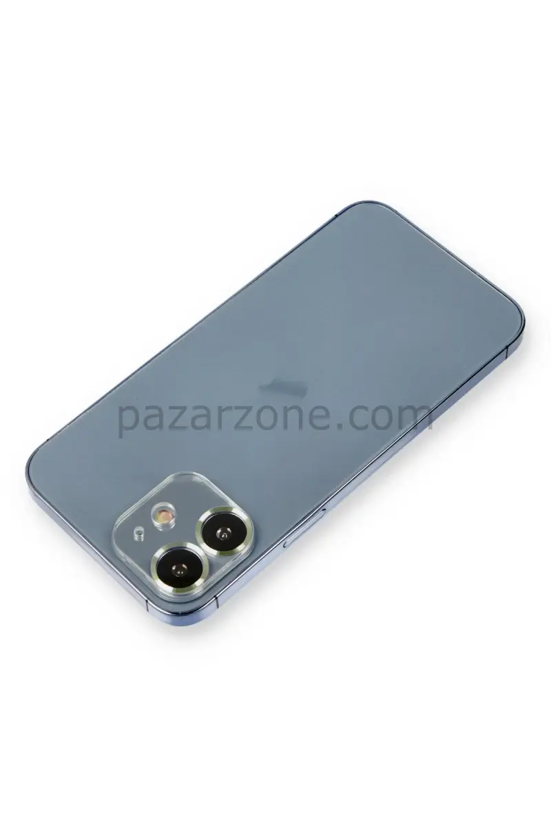 Newface Apple iPhone 12 Metal Kamera Lens Koruma Cam - Açık Yeşil