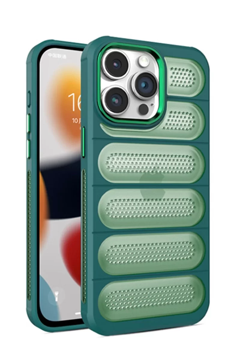 Newface Apple iPhone 14 Pro Max Kılıf Airmax Silikon Kapak - Koyu Yeşil