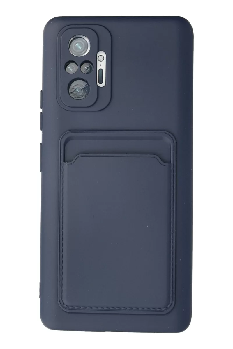 Newface Xiaomi Redmi Note 10 Pro Kılıf Kelvin Kartvizitli Silikon - Lacivert