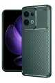 Newface Oppo Reno 13 Pro Kılıf Auto Focus Karbon Kapak - Koyu Yeşil