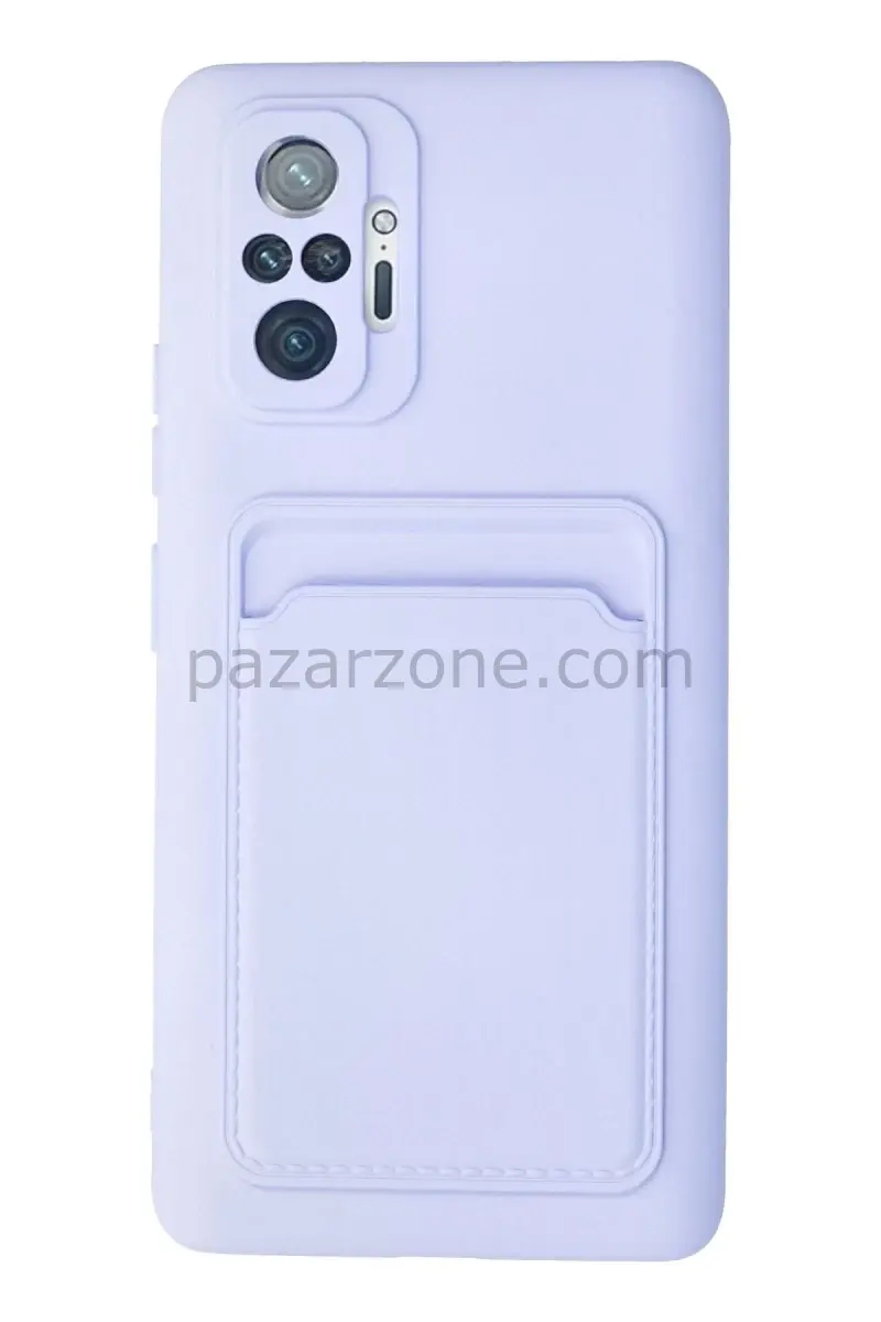 Newface Xiaomi Redmi Note 10 Pro Kılıf Kelvin Kartvizitli Silikon - Lila