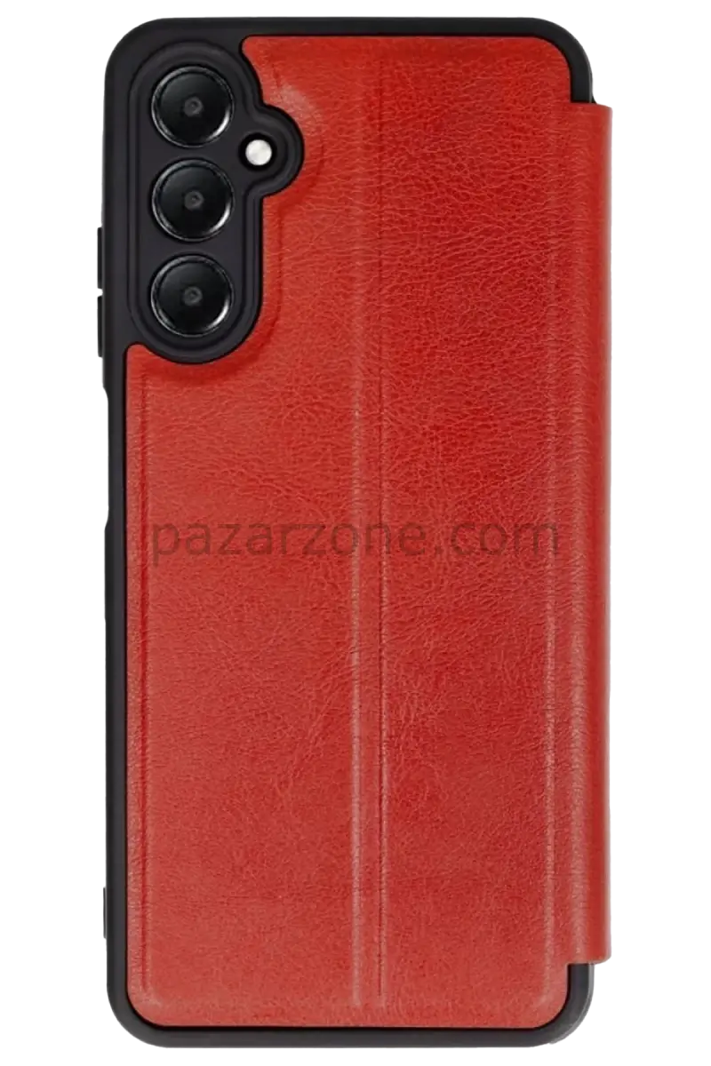 Newface Samsung Galaxy A56 Kılıf Flip Cover - Kırmızı