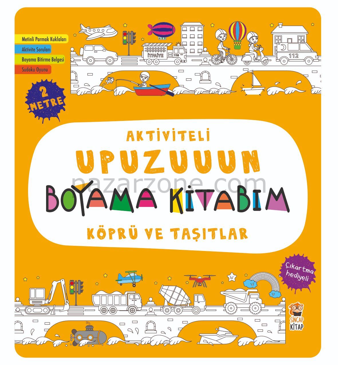 Aktiviteli Upuzuuun Boyama Kitabım - Köprü ve Taşıtlar