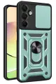 Newface Samsung Galaxy A26 Kılıf Pars Lens Yüzüklü Silikon - Yeşil