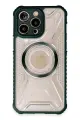 Newface Apple iPhone 13 Pro Kılıf Prag Magneticsafe Kapak - Koyu Yeşil
