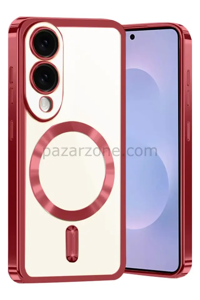 Newface Samsung Galaxy S25 Edge Kross Magneticsafe Kapak - Kırmızı