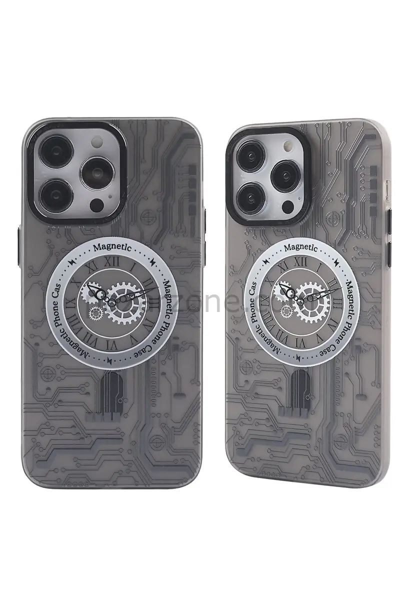 Newface Apple iPhone 14 Pro Max Kılıf Apollo Magneticsafe Desenli Kapak - Apollo Siyah - 1