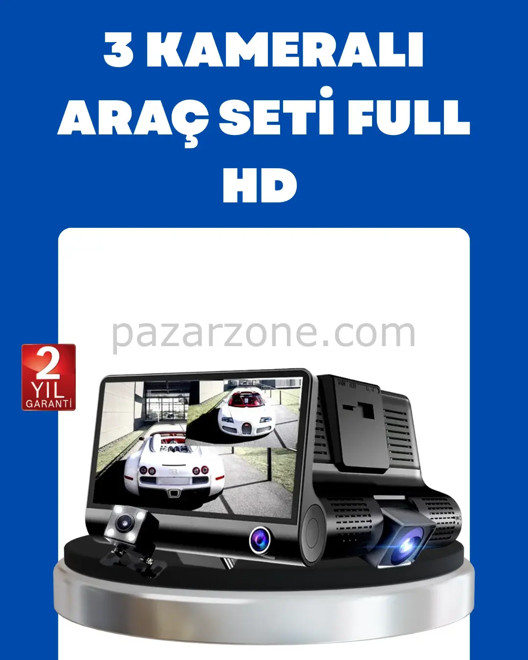 G-Sensör, Park Modu ve Döngüsel Kayıt Destekli Araç DVR