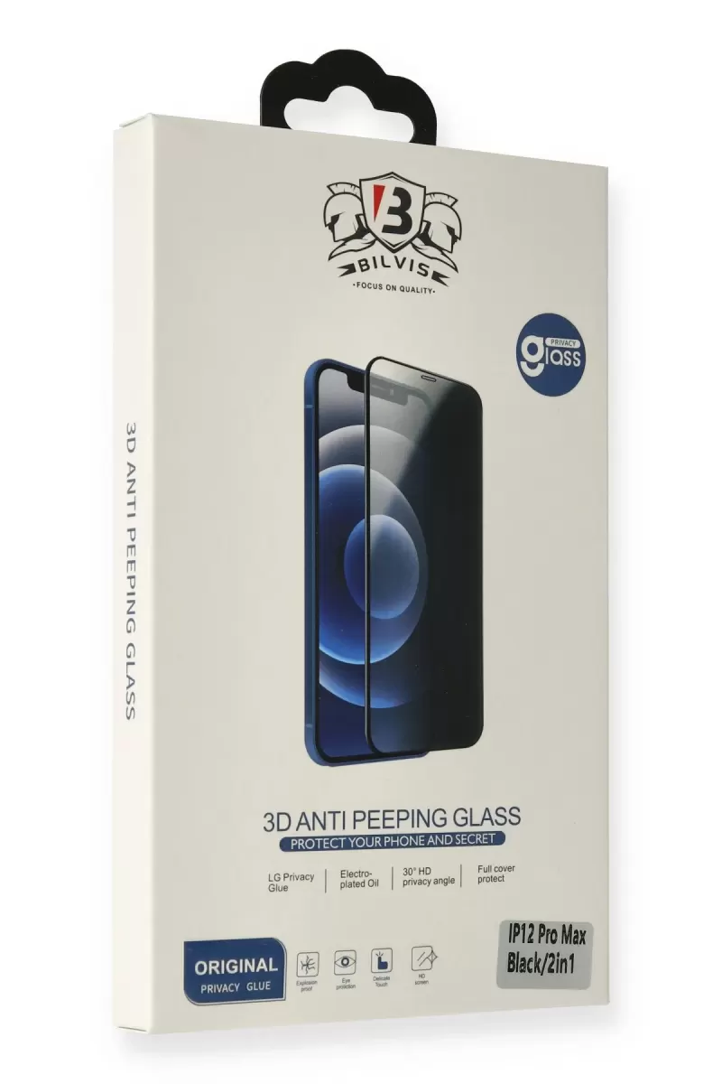 Newface Apple iPhone 12 Mini Bilvis 3D Anti Peeping Hayalet Cam Ekran Koruyucu