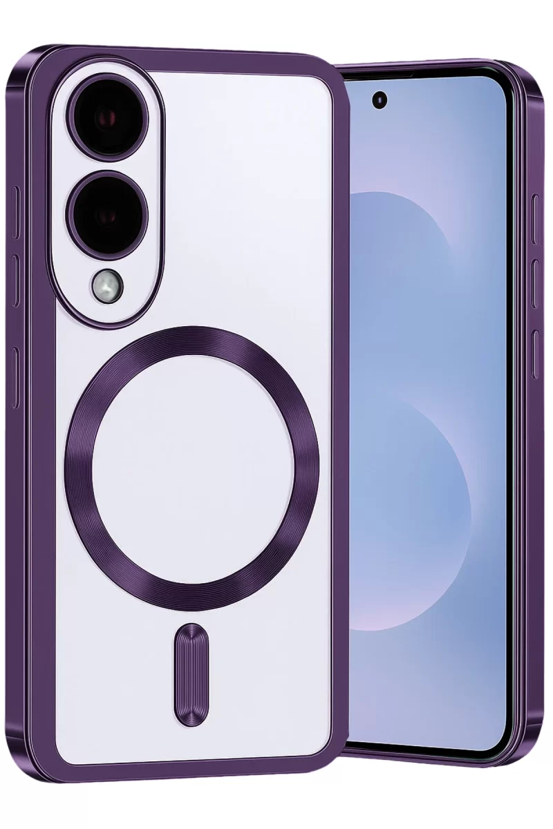 Newface Samsung Galaxy S25 Edge Kross Magneticsafe Kapak - Mor