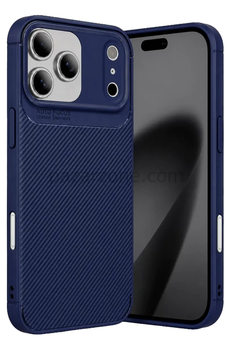 Newface Apple iPhone 17 Pro Auto Focus Karbon Kapak - Lacivert