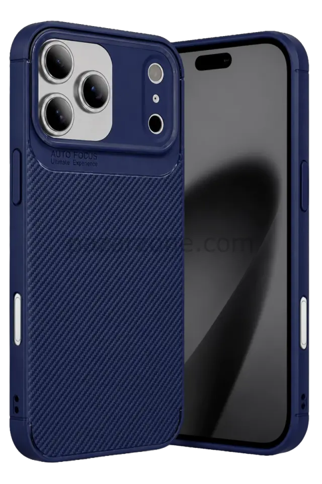 Newface Apple iPhone 17 Pro Auto Focus Karbon Kapak - Lacivert