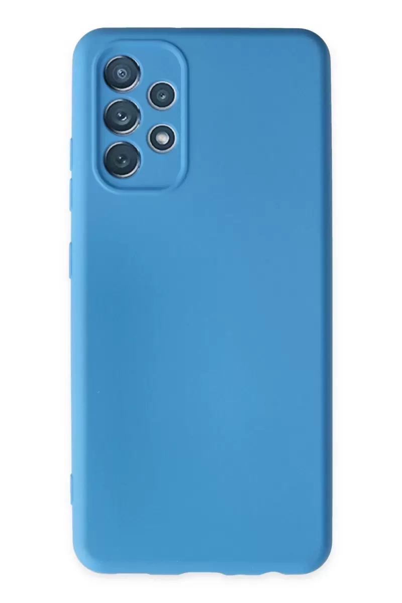 Newface Samsung Galaxy A13 4G Kılıf Nano içi Kadife Silikon - Mavi