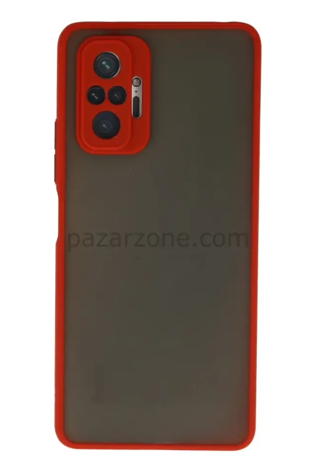 Newface Xiaomi Redmi Note 10 Pro Kılıf Montreal Silikon Kapak - Kırmızı