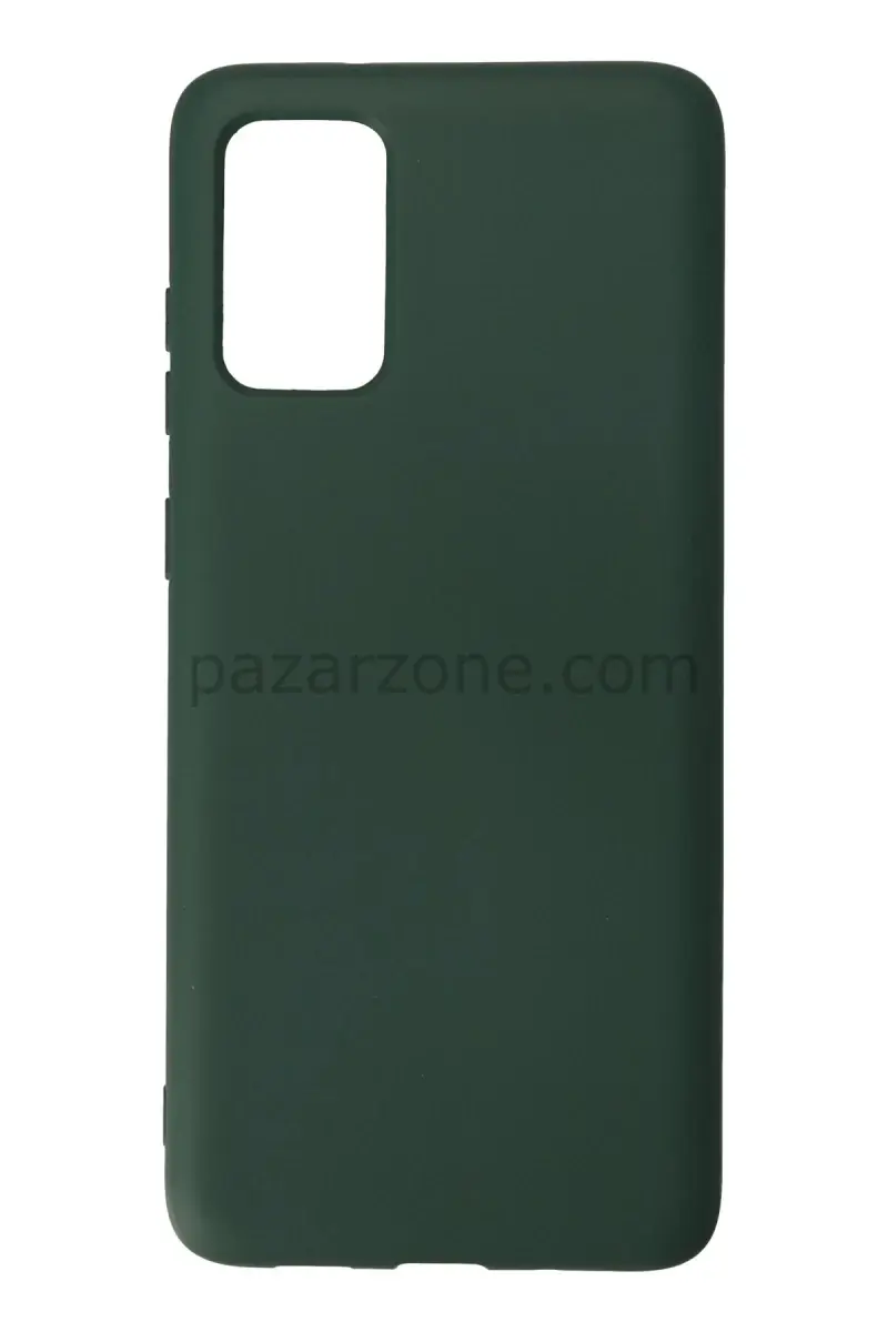 Newface Samsung Galaxy S20 Plus Kılıf Nano içi Kadife Silikon - Koyu Yeşil