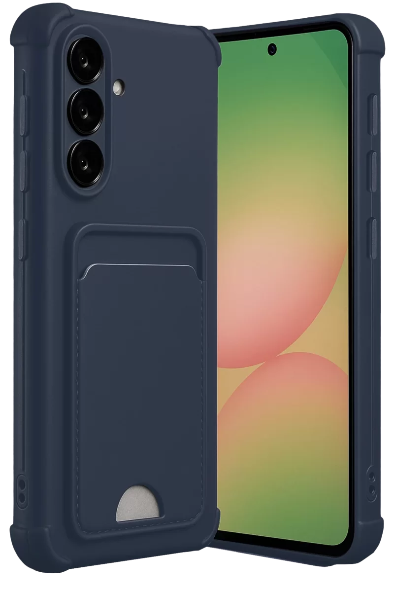 Newface Samsung Galaxy A56 Kılıf Kelvin Kartvizitli Silikon - Lacivert