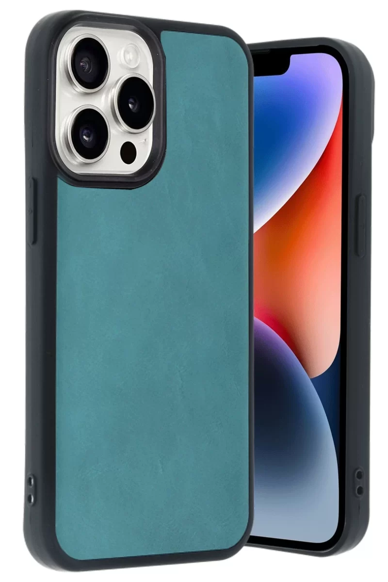 Newface Apple iPhone 14 Pro Max Kılıf Aras Deri Kapak - Açık Yeşil