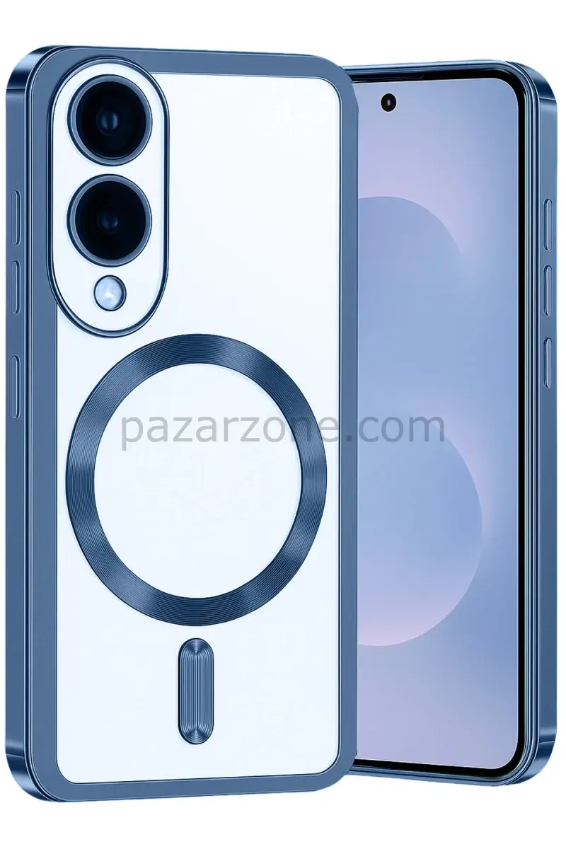 Newface Samsung Galaxy S25 Edge Kross Magneticsafe Kapak - Sierra Blue