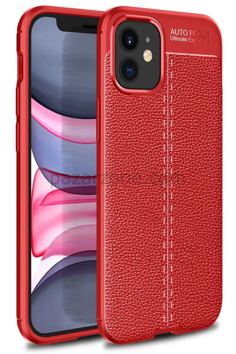 Newface Apple iPhone 12 Mini Kılıf Auto Focus Kapak - Kırmızı