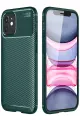 Newface Apple iPhone 12 Mini Kılıf Auto Focus Karbon Kapak - Yeşil