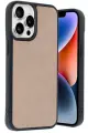 Newface Apple iPhone 14 Pro Max Kılıf Aras Deri Kapak - Pudra