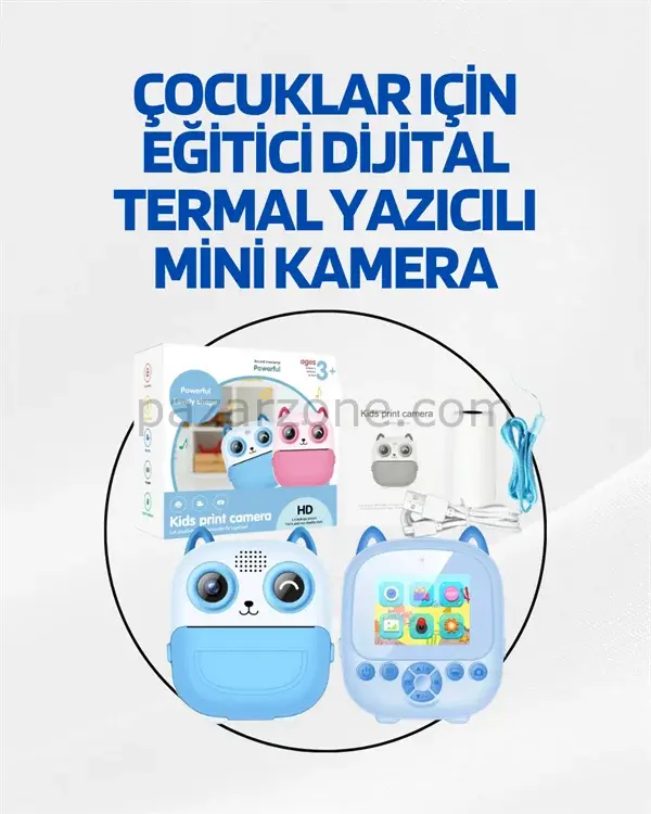 Dijital Termal Yazıcılı Mini Kamera – HD Video & Anında Fotoğraf Çıktısı