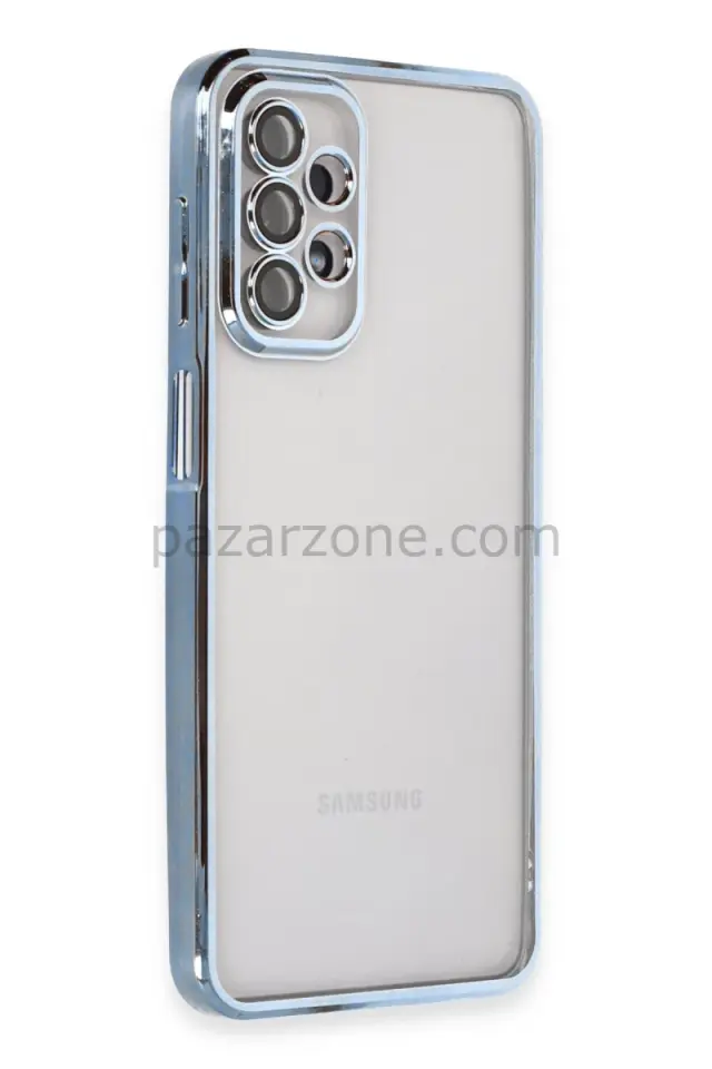 Newface Samsung Galaxy A23 4G Kılıf Razer Lensli Silikon - Açık Mavi