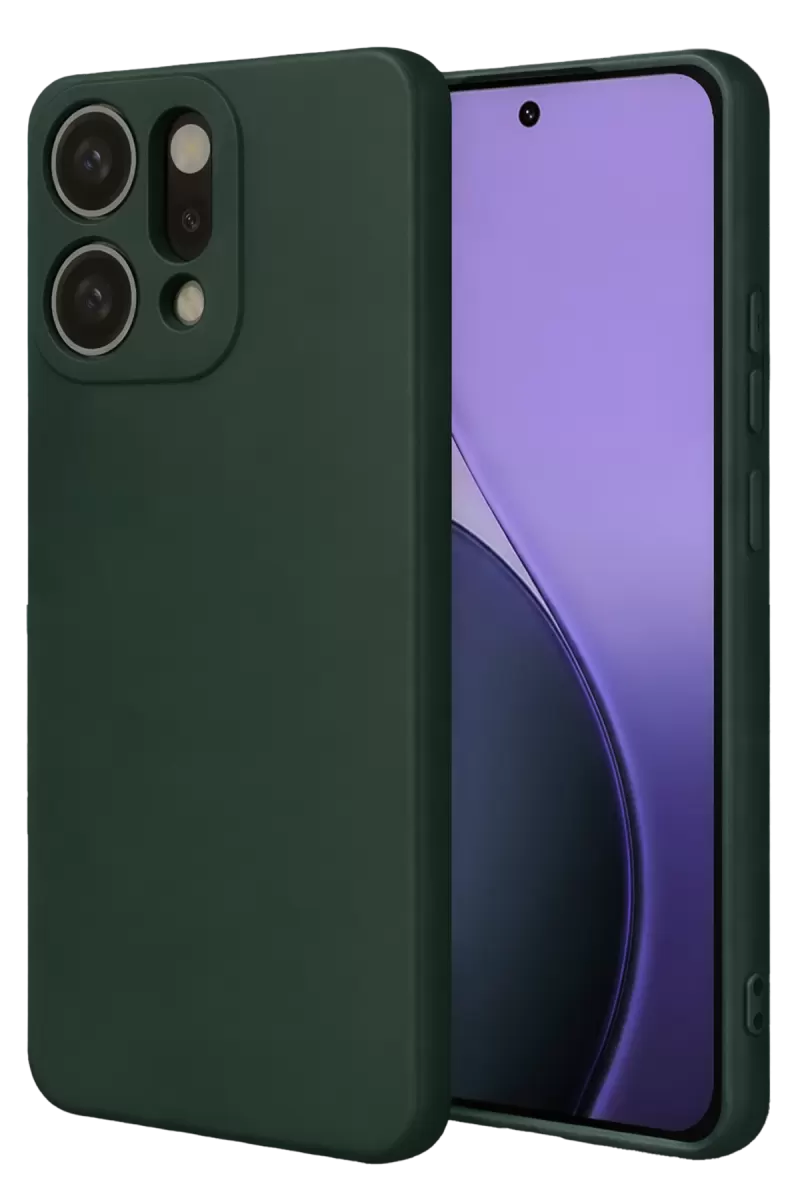Newface Oppo Reno 14 First Silikon - Koyu Yeşil