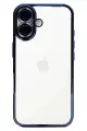 Newface Apple iPhone 16 Kılıf Razer Lensli Silikon - Açık Mavi