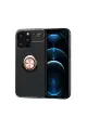 Newface Apple iPhone 13 Pro Kılıf Range Yüzüklü Silikon - Siyah-Gold