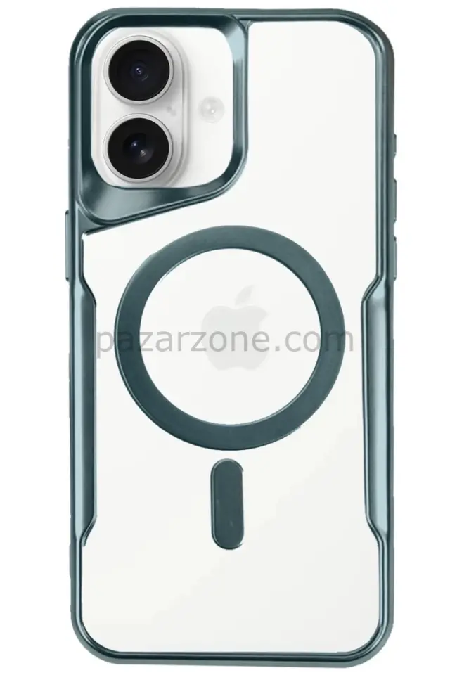 Newface Apple iPhone 16 Kılıf Boyi Magsafe Silikon Kapak - Turkuaz