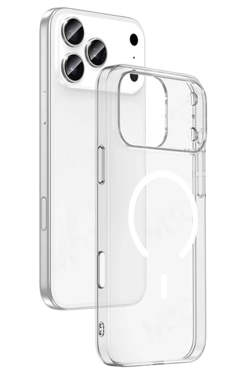 Newface Apple iPhone 17 Pro Combo Sert Şeffaf Magsafe Kapak - Şeffaf