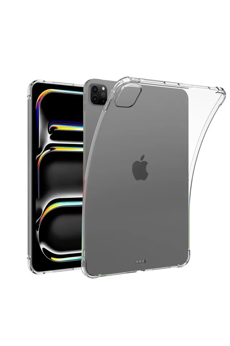 Newface Apple iPad Pro 11 (2024) Kılıf Anti Shock Tablet Silikon - Şeffaf