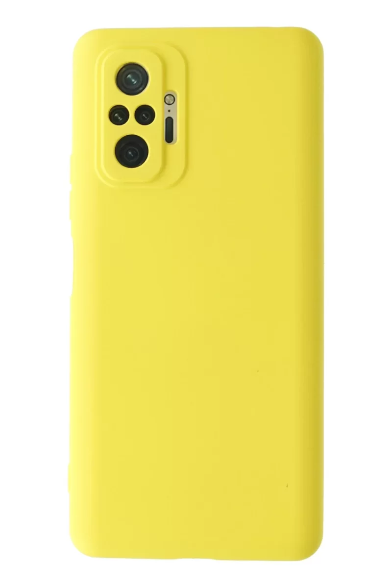 Newface Xiaomi Redmi Note 10 Pro Kılıf Nano içi Kadife Silikon - Sarı
